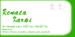 renata karpi business card